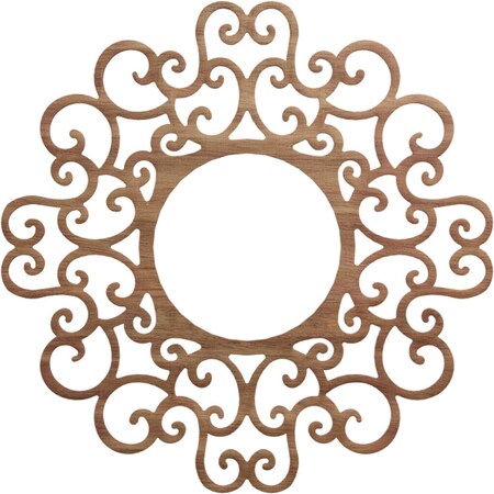Ekena Millwork Reims Wood Fretwork Pierced Ceiling Medallion, Walnut, 30"OD x 11 1/2"ID x 1/4"T CMWP30X30X0250REWA
